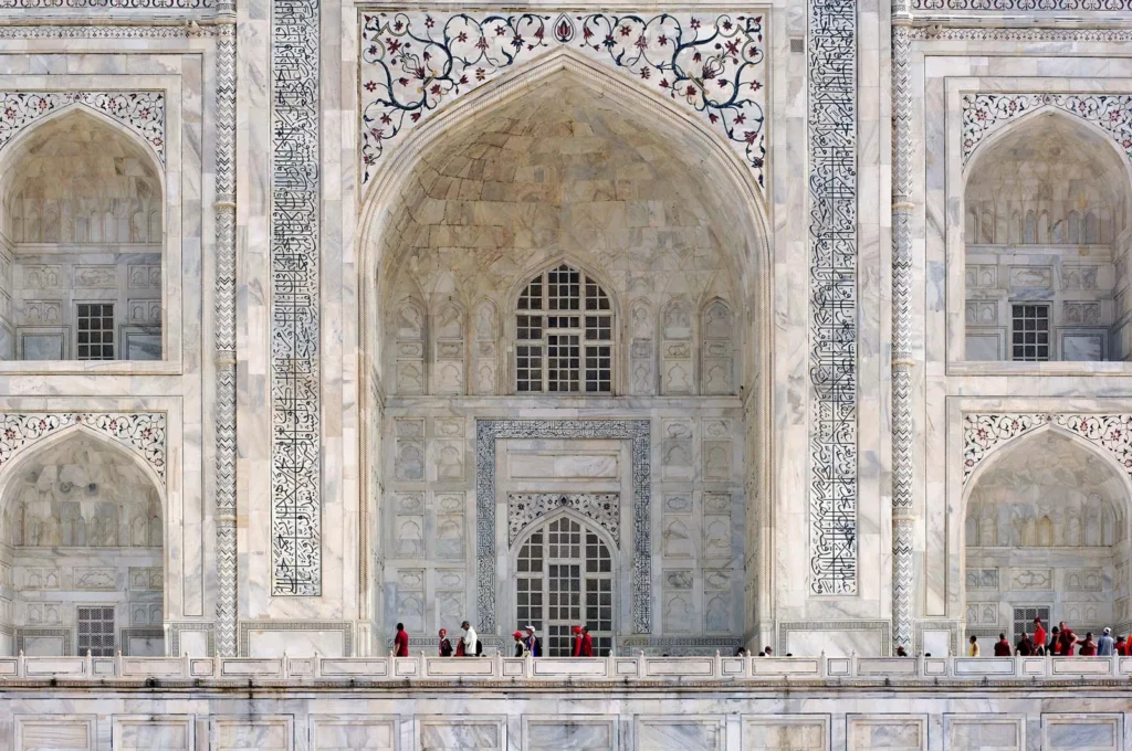 marble portal Taj Mahal India Agra